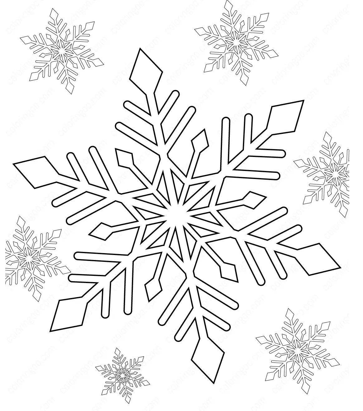 Desenhos de Floco de Neve Para Colorir 3