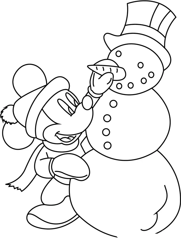 Desenhos de Boneco de Neve Para Colorir 10