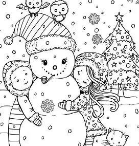 Schneemann Ausmalbilder 15