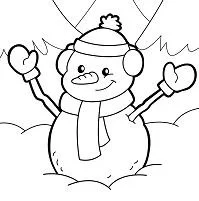Desenhos de Boneco de Neve Para Colorir 17
