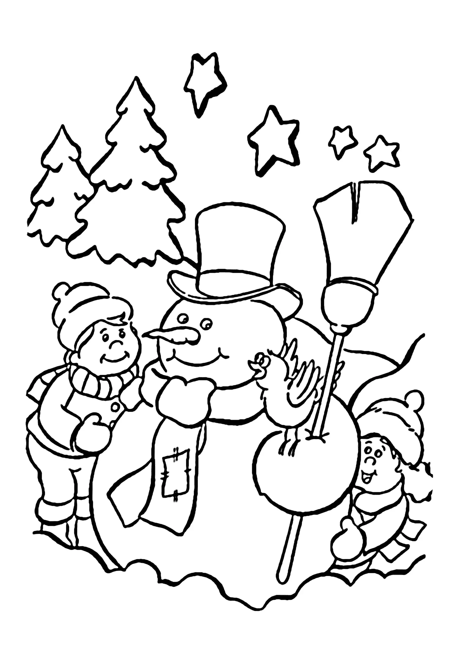 Desenhos de Boneco de Neve Para Colorir 19
