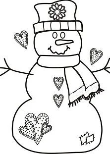Desenhos de Boneco de Neve Para Colorir 21