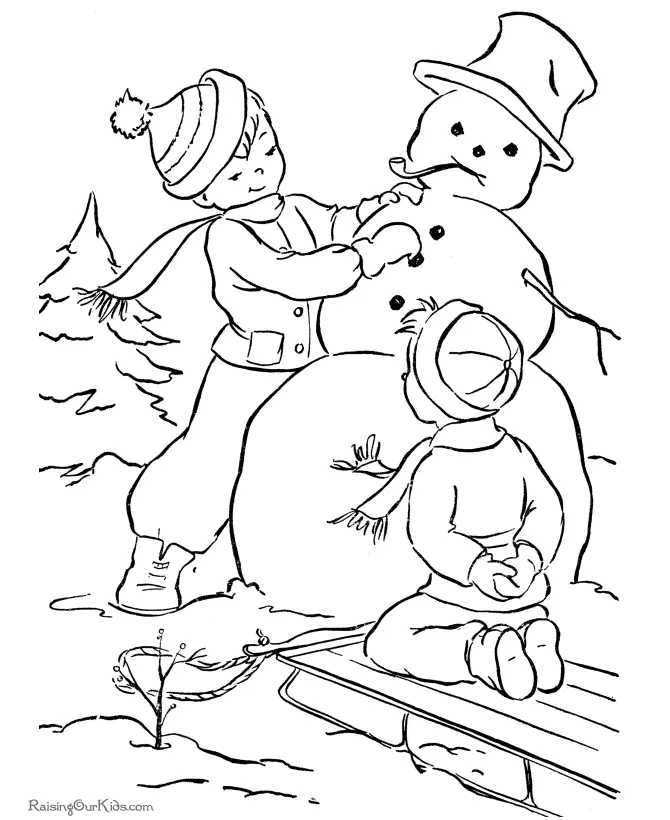 Schneemann Ausmalbilder 23