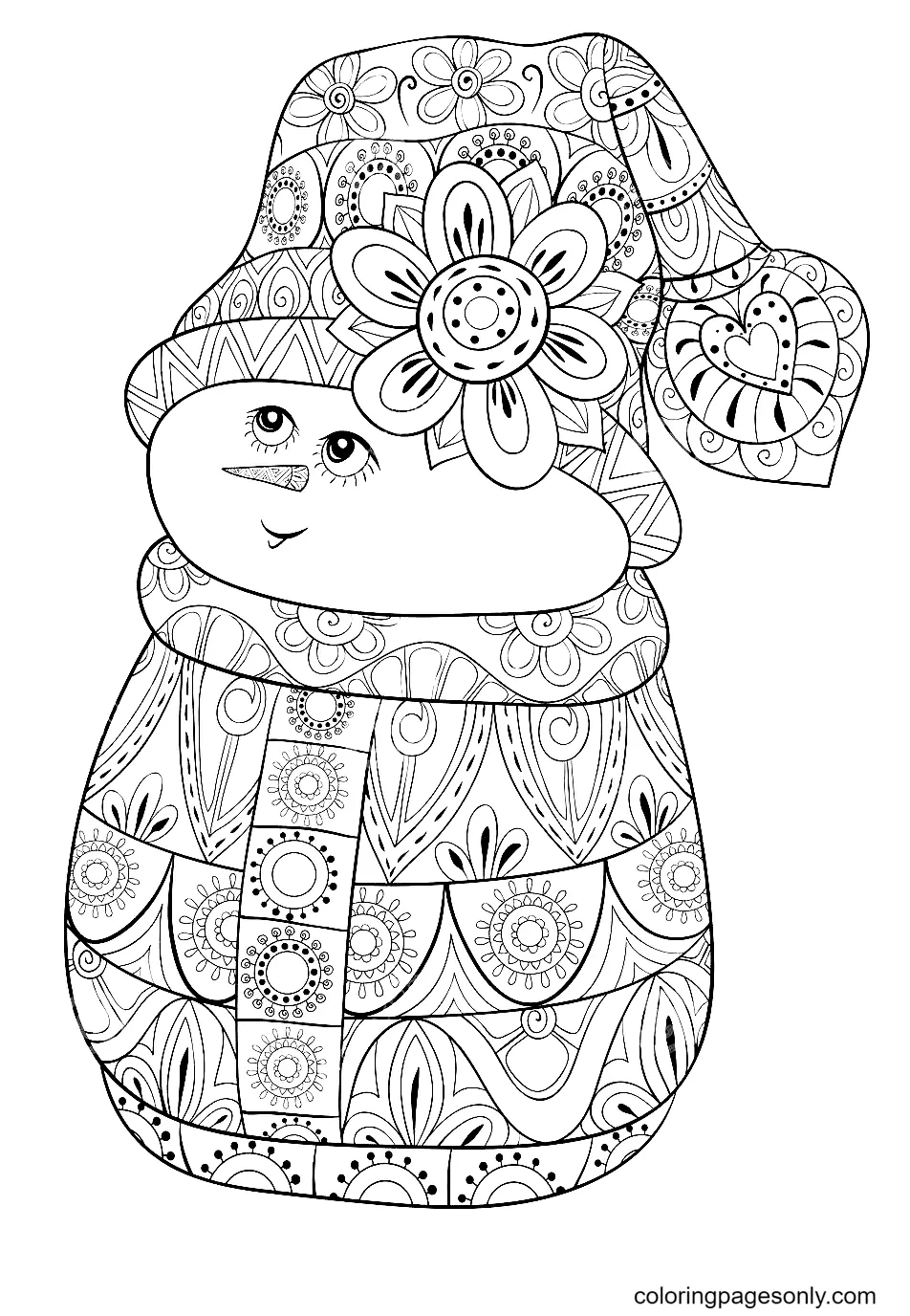 Schneemann Ausmalbilder 63