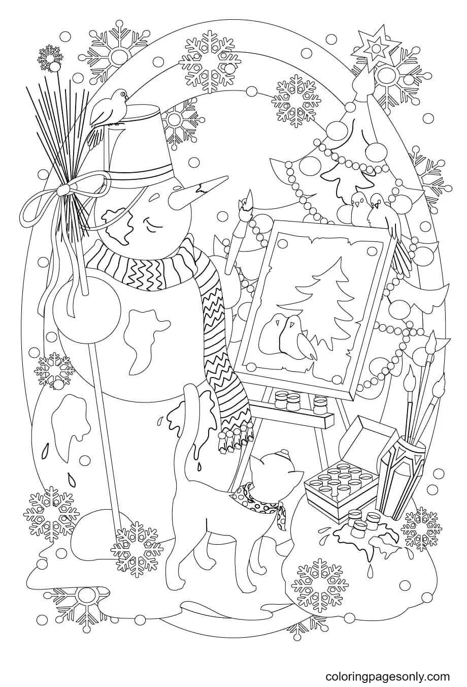 Snowman Coloring Pages 80