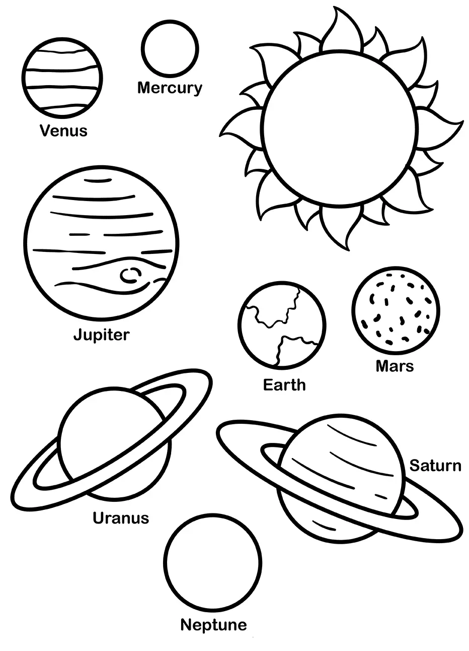 Desenhos de Sistema Solar Para Colorir 13