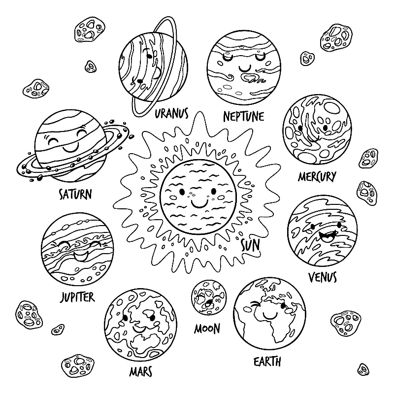 Solar System Coloring Pages 5