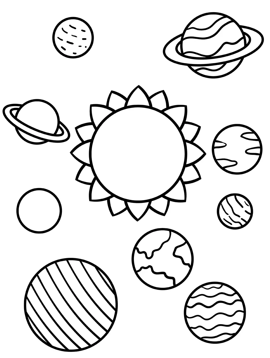 Solar System Coloring Pages 9