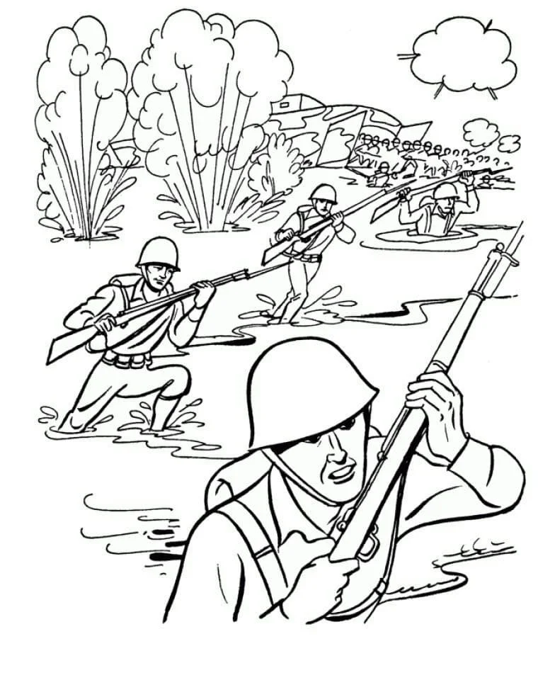 Soldiers Coloring Pages 68