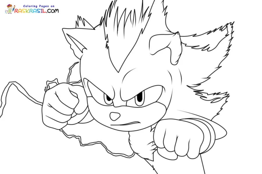Sonic 3 Para Colorir 1