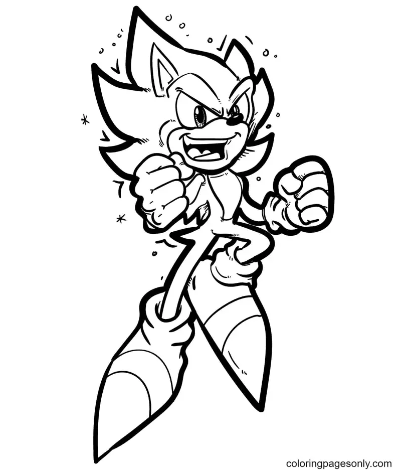 Sonic Para Colorear 2