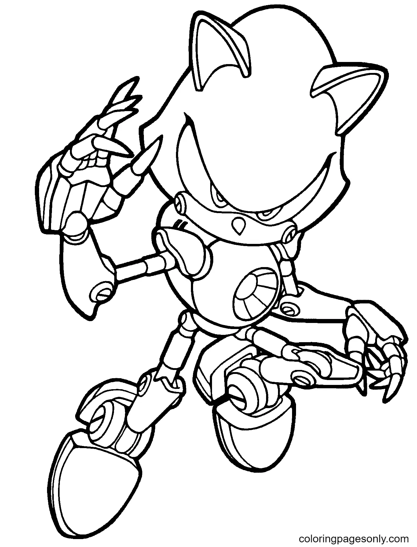 Sonic Para Colorear 3