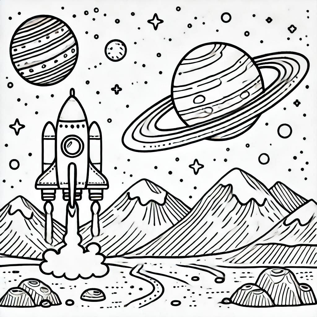 Weltraum Ausmalbilder