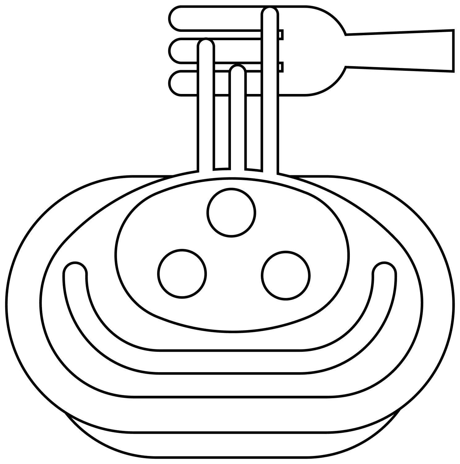 Spaghetti Ausmalbilder 1