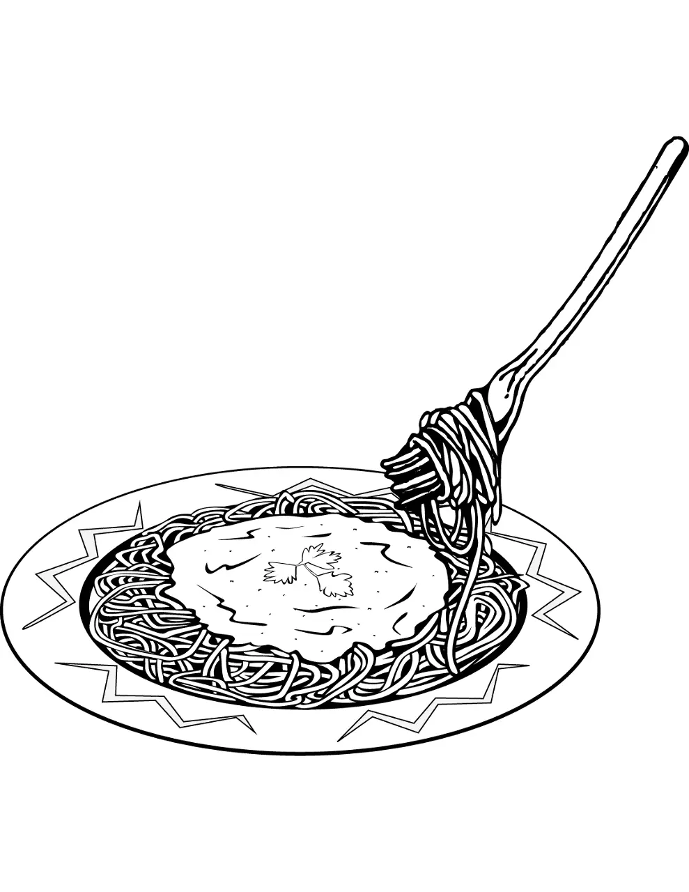 Spaghetti Ausmalbilder 21