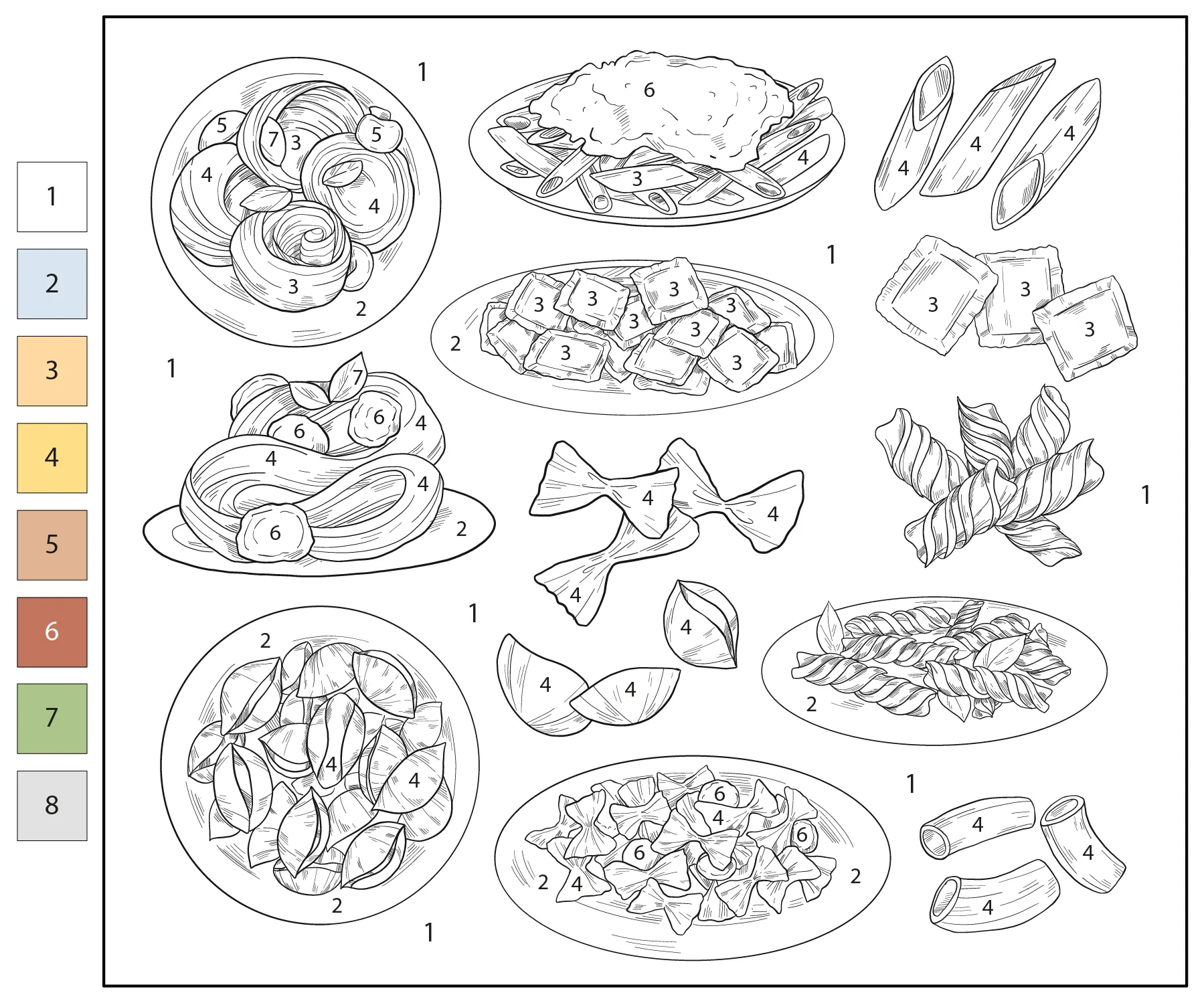 Spaghetti Ausmalbilder 23