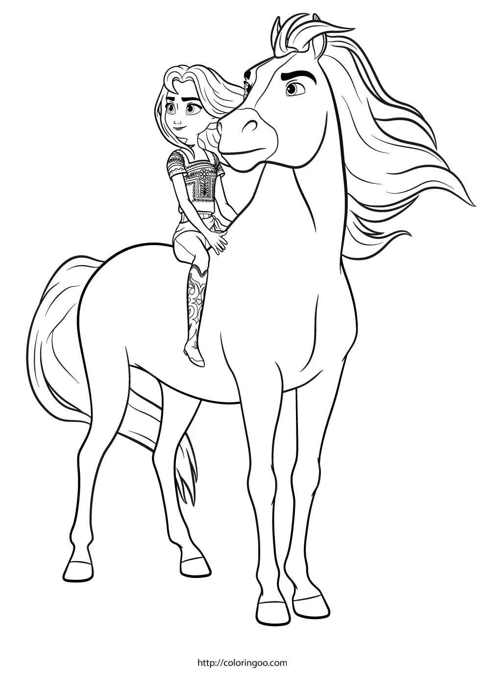 Spirit Riding Free Ausmalbilder 3