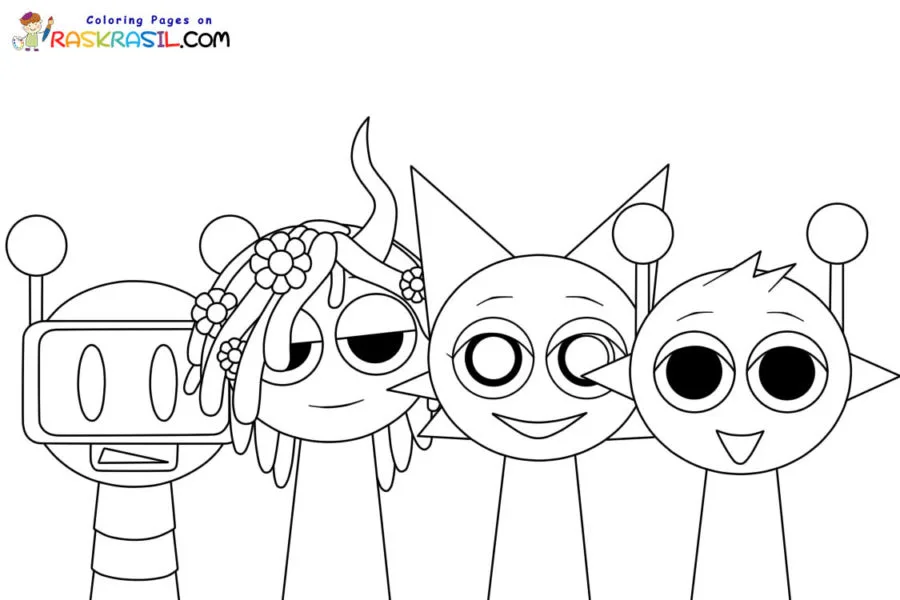 Sprunki Incredibox Ausmalbilder 11