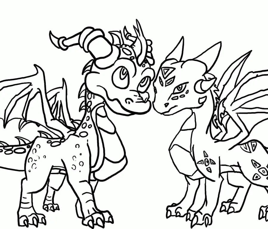 Desenhos de Dragao Spyro Para Colorir 7