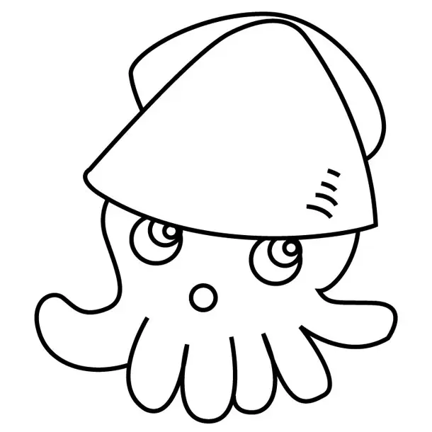 Squid Coloring Pages 5