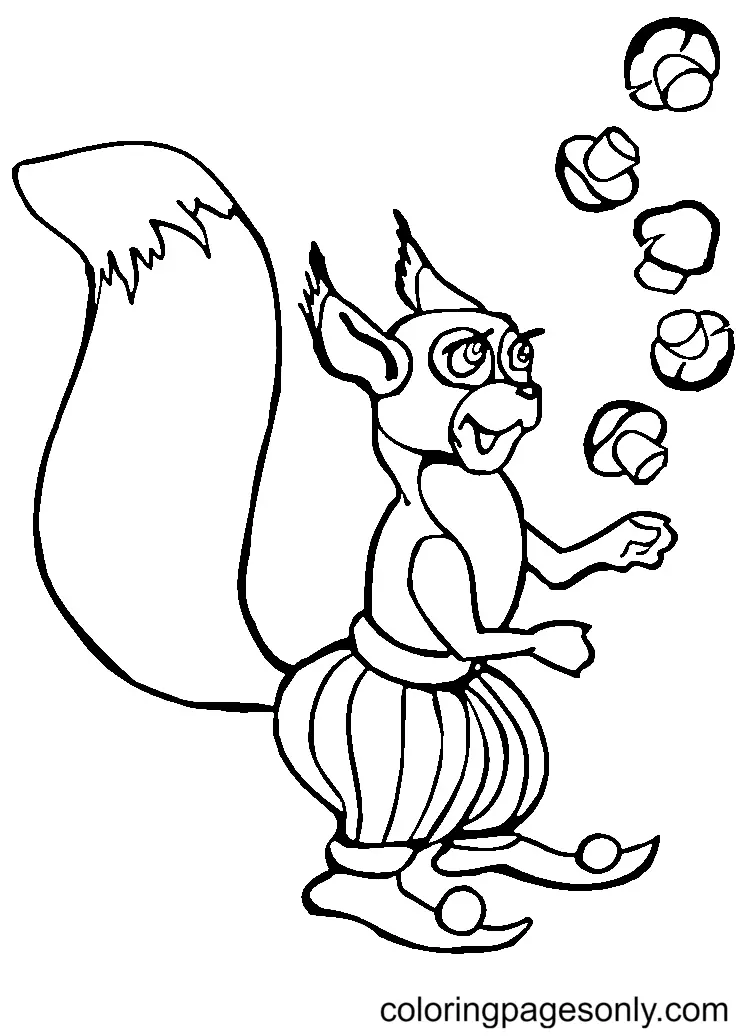 Ardillas Para Colorear 115