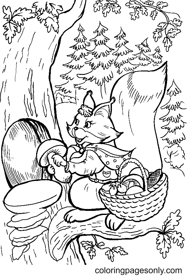 Eichhörnchen Ausmalbilder 49