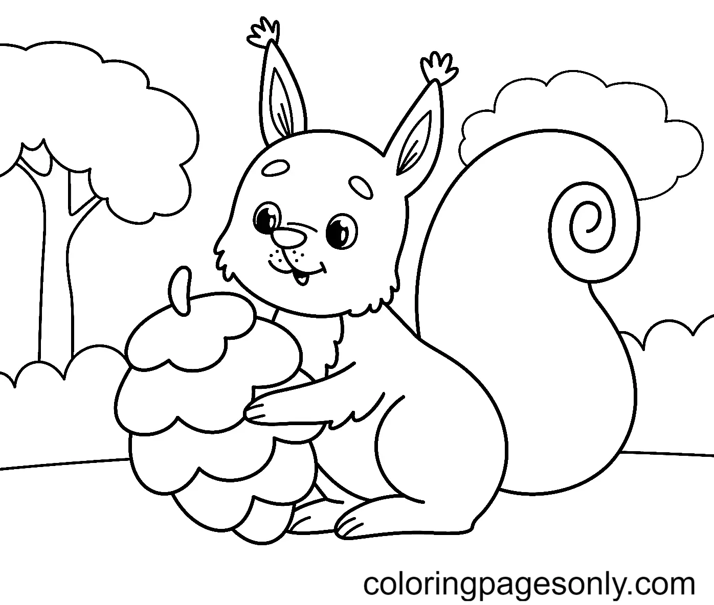Squirrel Coloring Pages 79