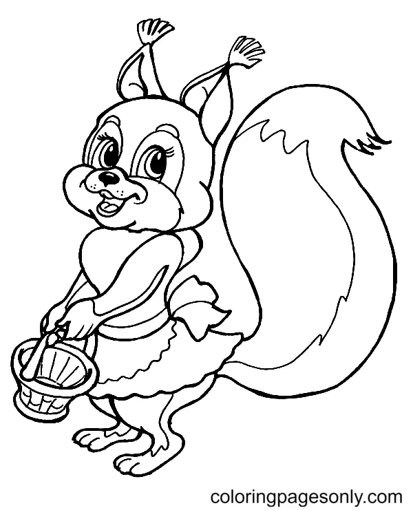 Eichhörnchen Ausmalbilder 94