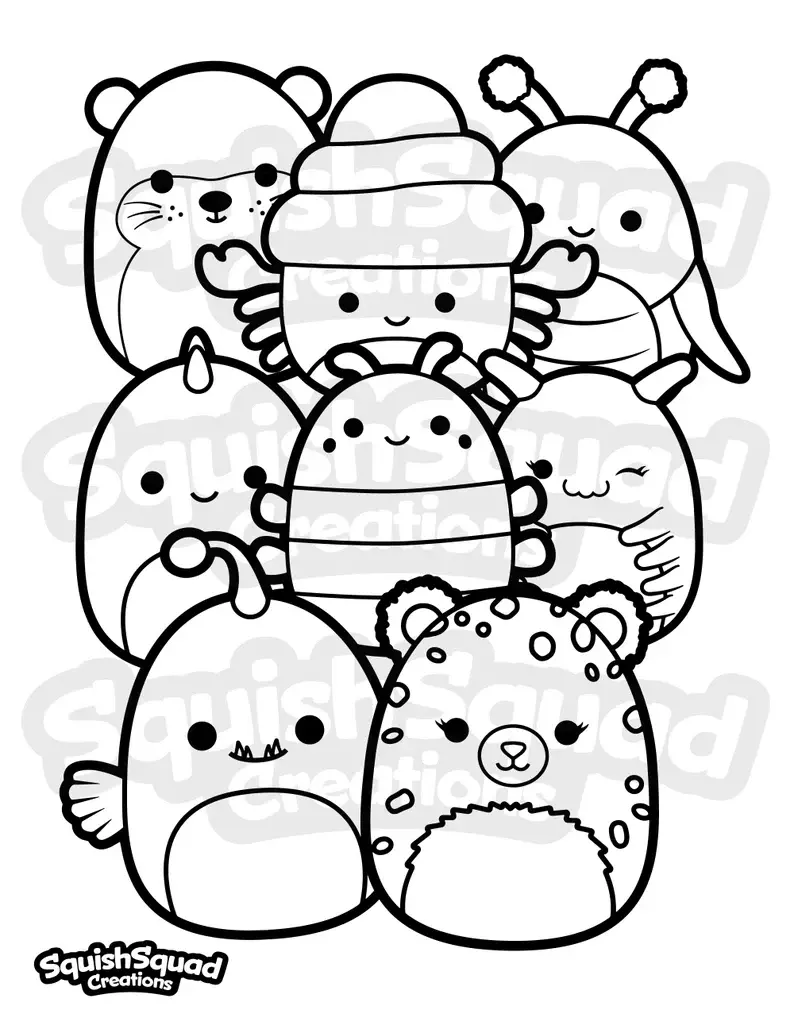 Desenhos de Squishmallow Para Colorir 55