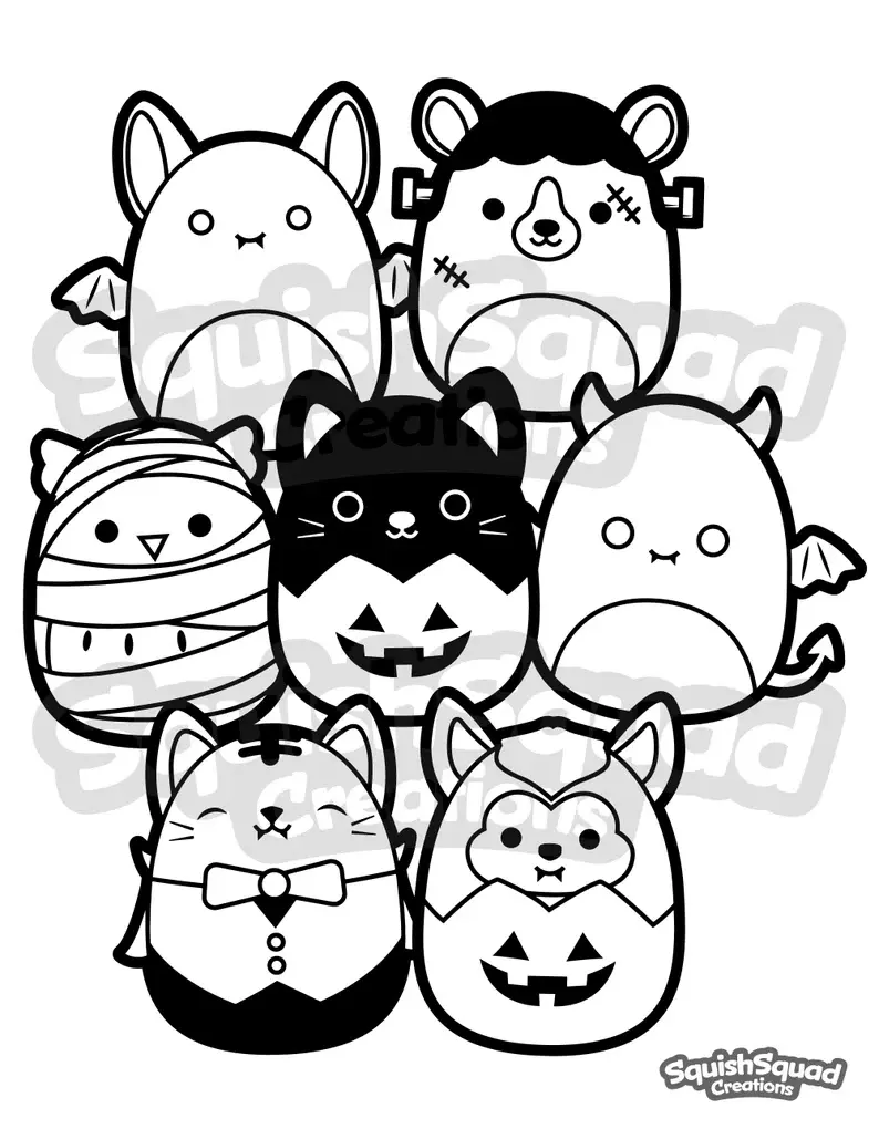 Desenhos de Squishmallow Para Colorir 83