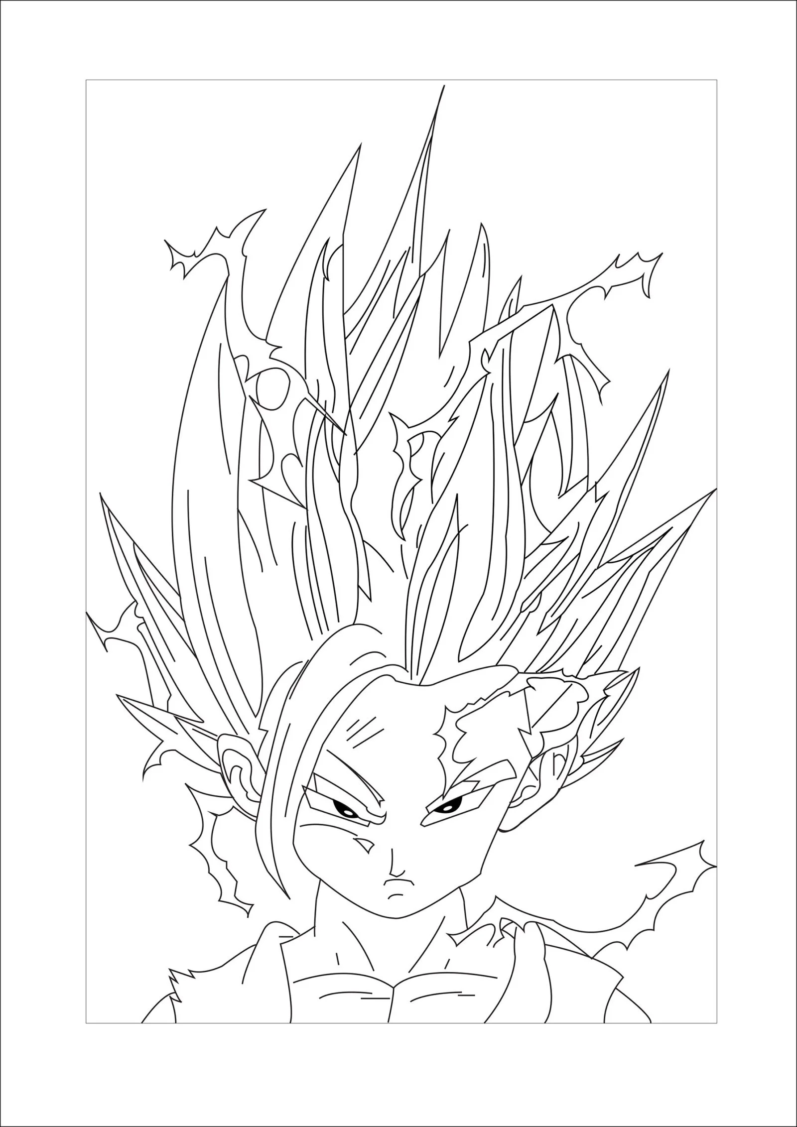 SSJ2 Gohan Ausmalbilder 1