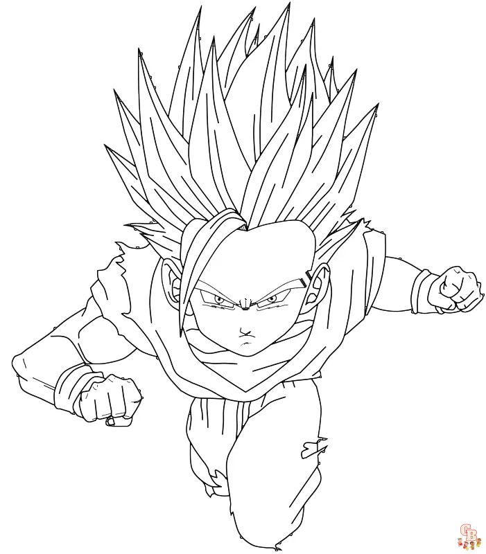 SSJ2 Gohan Ausmalbilder 3