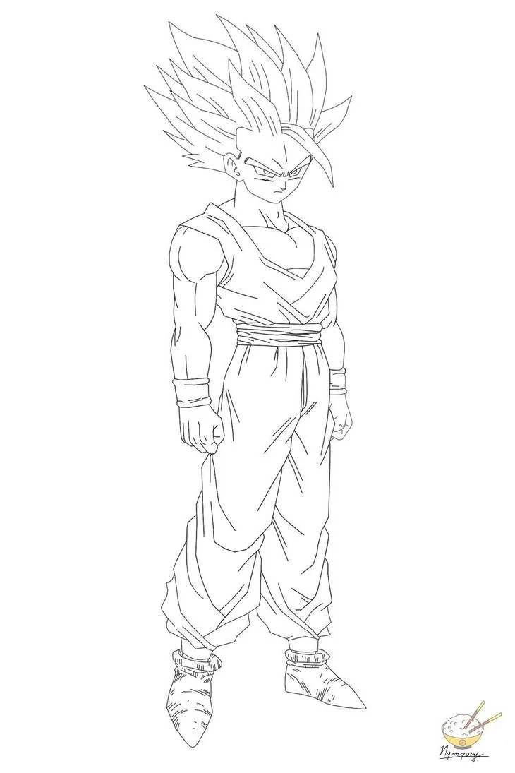 SSJ2 Gohan Ausmalbilder 8