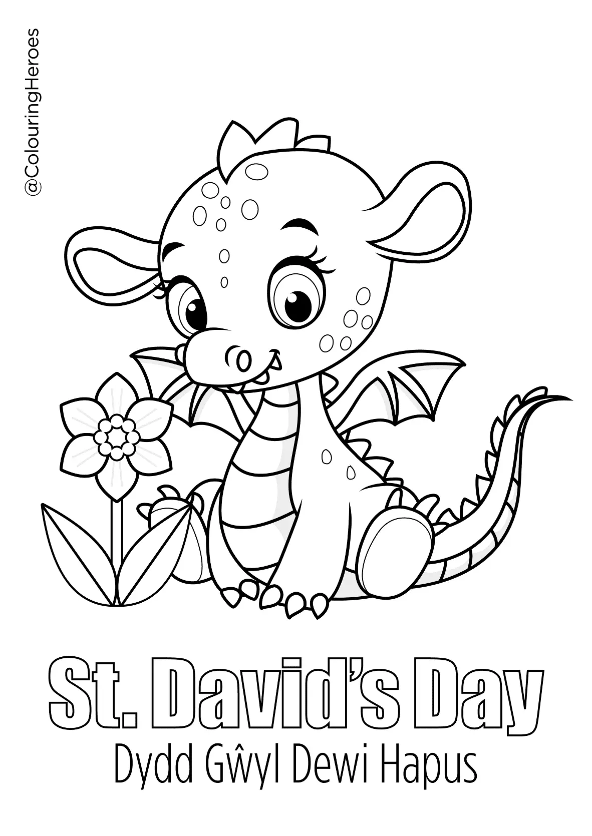 Desenhos de Dia de Sao David Para Colorir 1