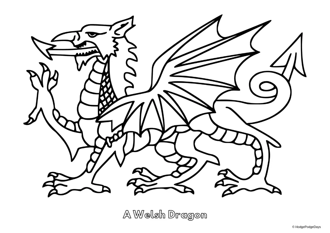 Desenhos de Dia de Sao David Para Colorir 5