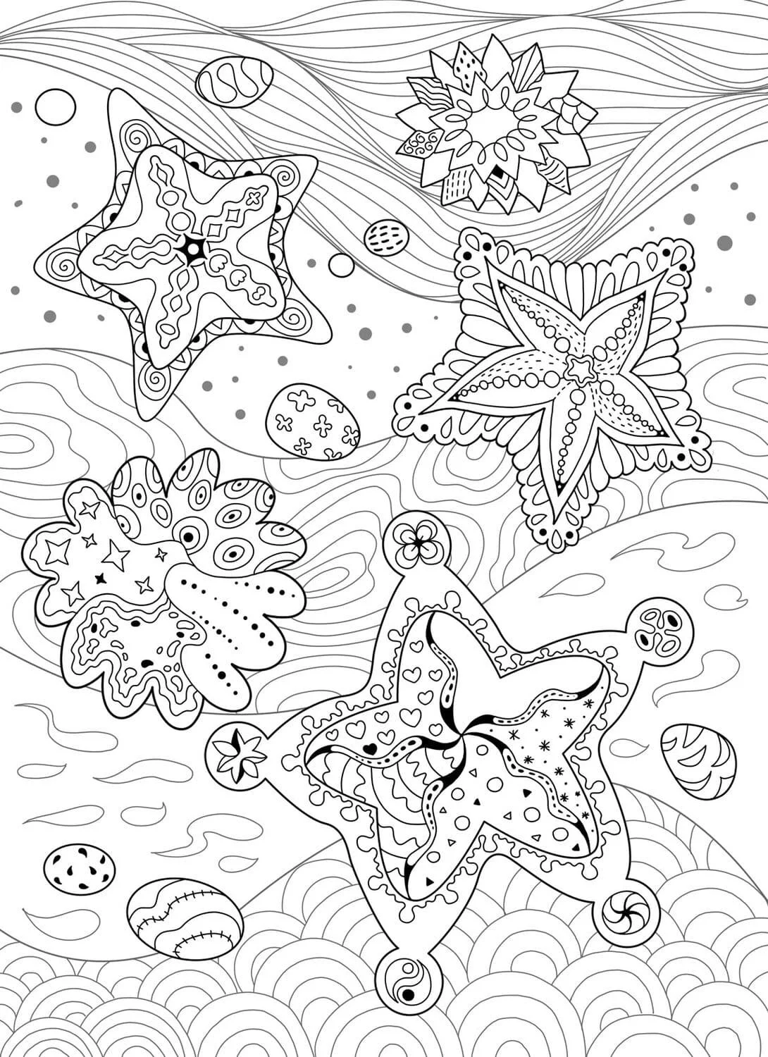 Desenhos de Estrelas Do Mar Para Colorir 59