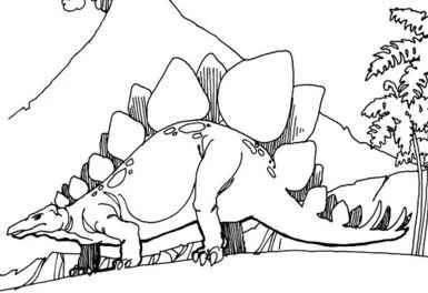 Estegosaurio Para Colorear 10