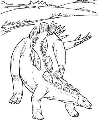 Ausmalbilder Stegosaurus 12