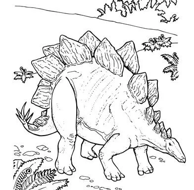 Estegosaurio Para Colorear 14