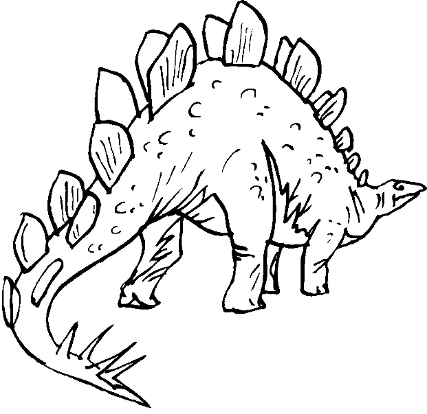 Ausmalbilder Stegosaurus 2