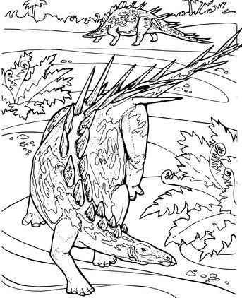 Ausmalbilder Stegosaurus 3