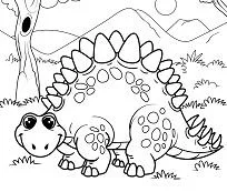 Ausmalbilder Stegosaurus 6