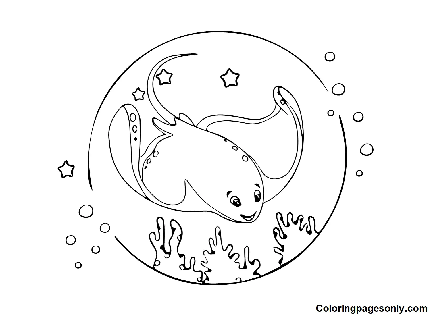 Desenhos de Arraia Para Colorir 11