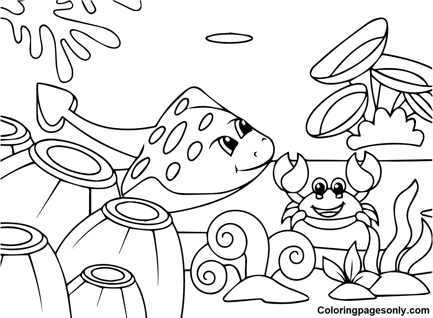 Desenhos de Arraia Para Colorir 19