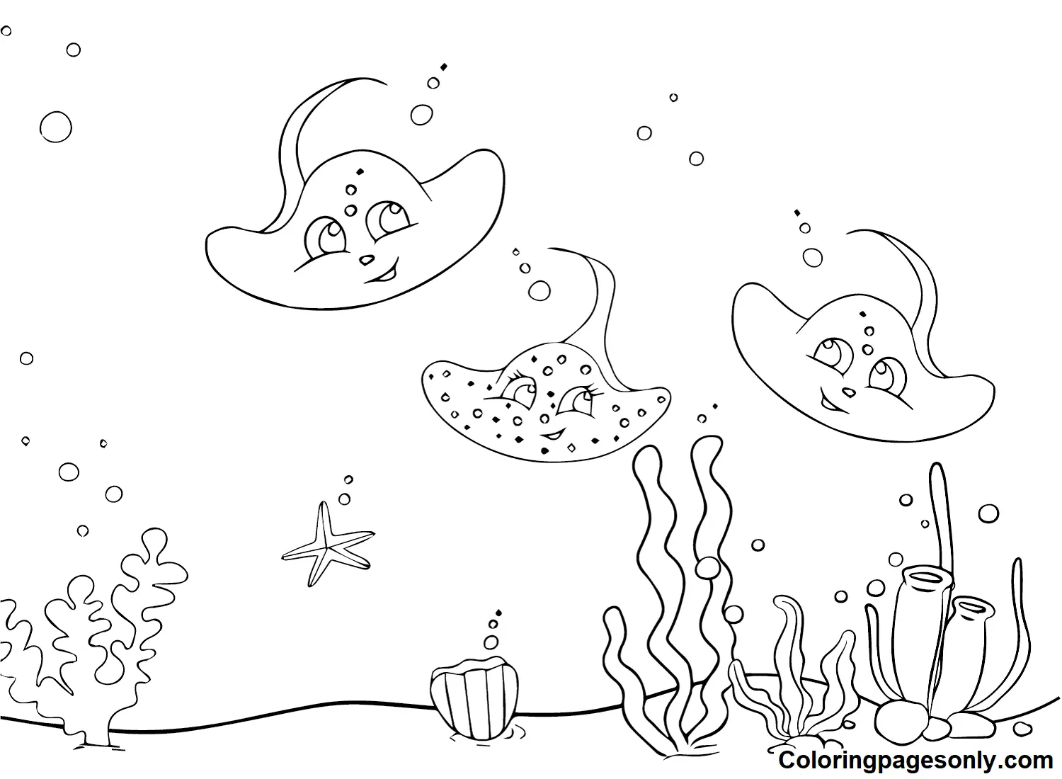Desenhos de Arraia Para Colorir 20