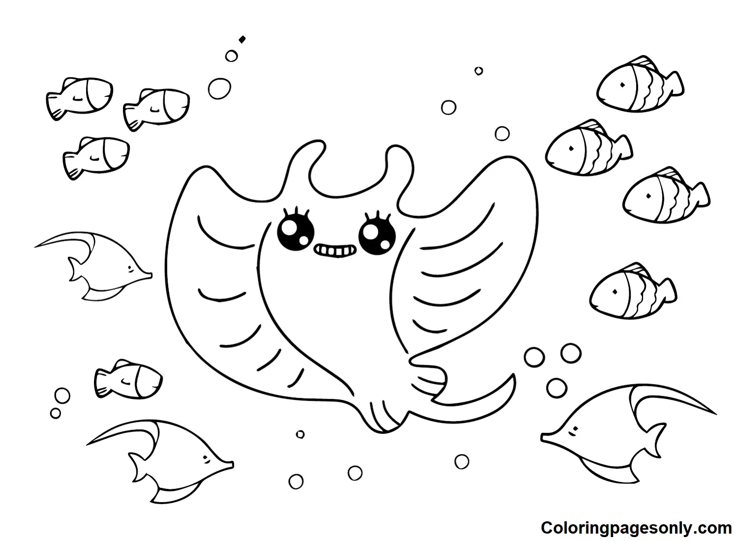Desenhos de Arraia Para Colorir 5