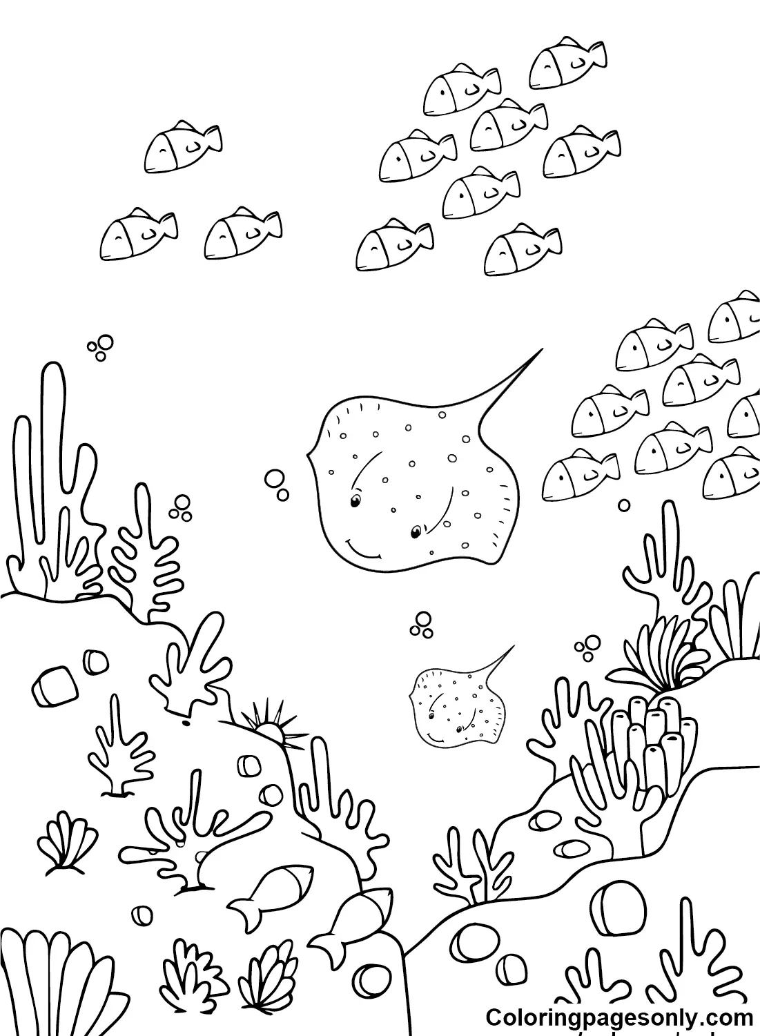 Desenhos de Arraia Para Colorir 7