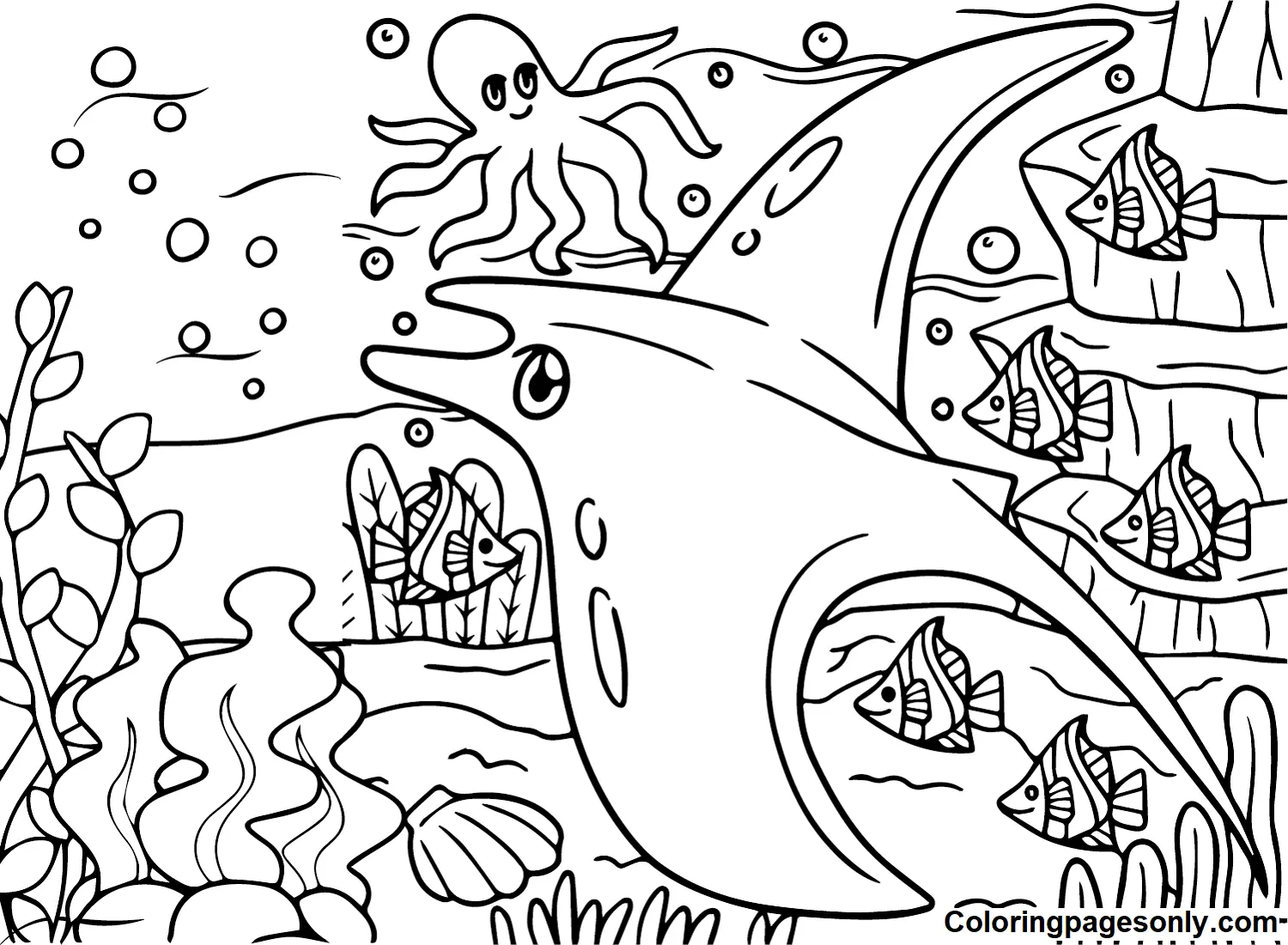 Desenhos de Arraia Para Colorir 8