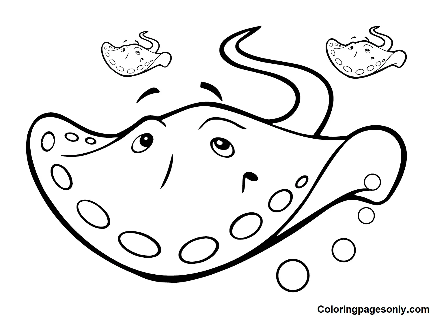 Desenhos de Arraia Para Colorir 9