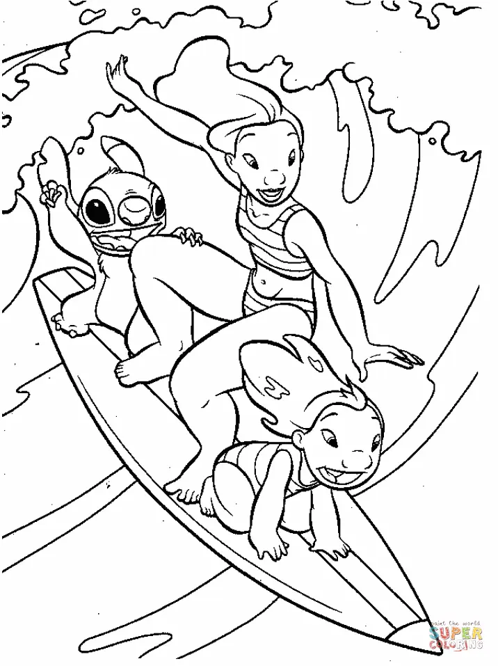Stitch Coloring Pages 20